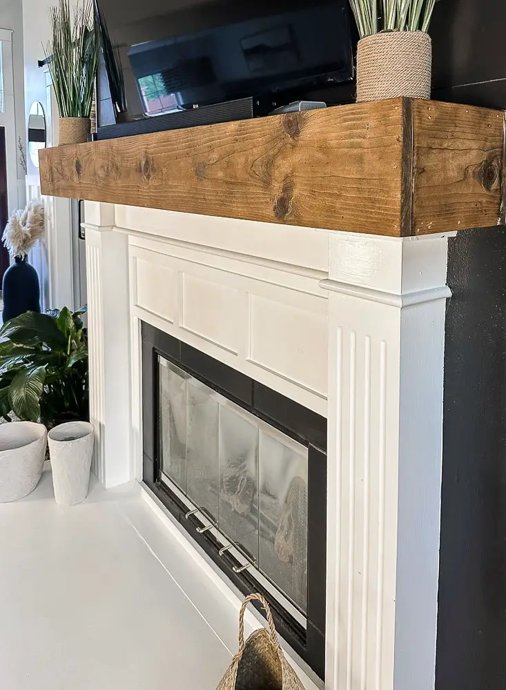 How to Build a Faux Wood Beam Mantel - Design to Build