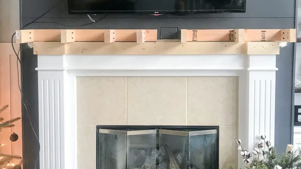How to Build a Faux Wood Beam Mantel - Design to Build
