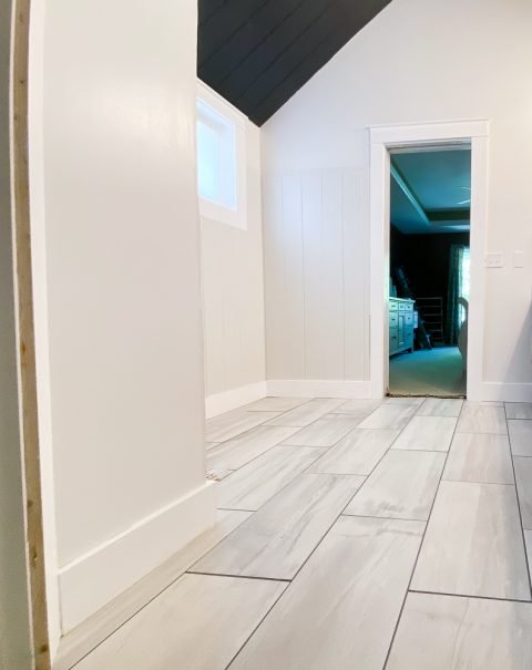 How to Tile a Bathroom Floor-One Room Challenge - Design to Build
