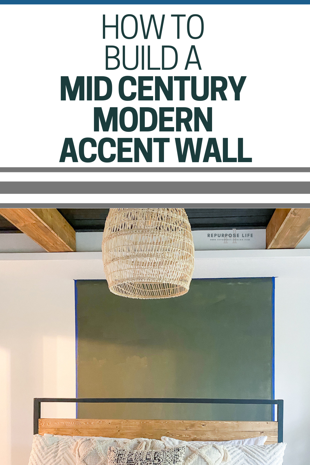 Easy How To Build a Mid Century Modern Accent Wall - Design to Build