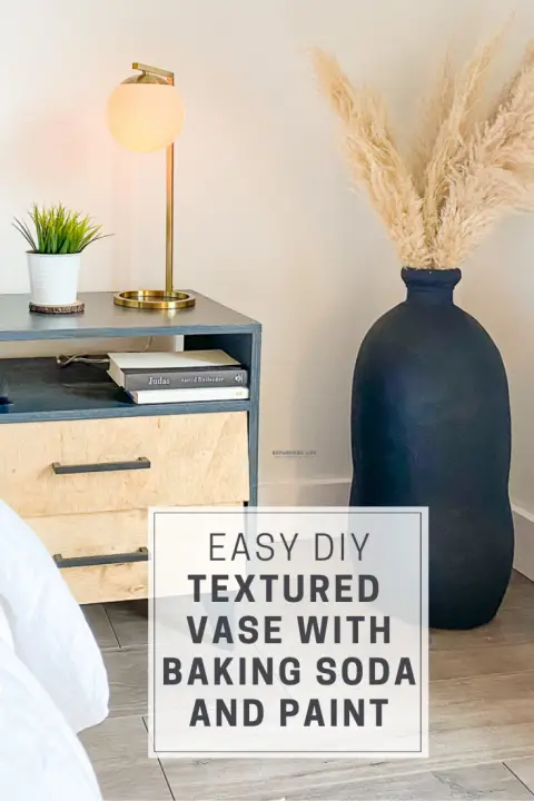 Easy DIY Textured Vase with Baking Soda and Paint - Design to Build