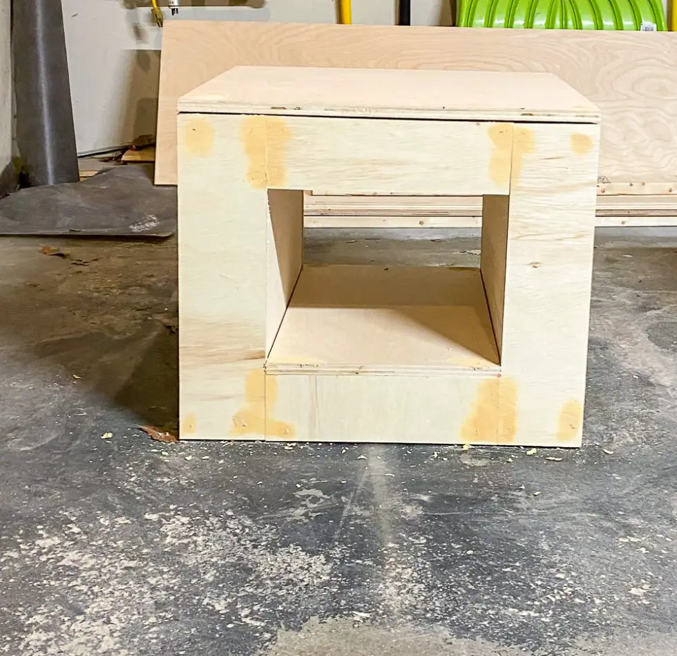 How to Build a Modern End Table-Pottery Barn Dupe - Design to Build