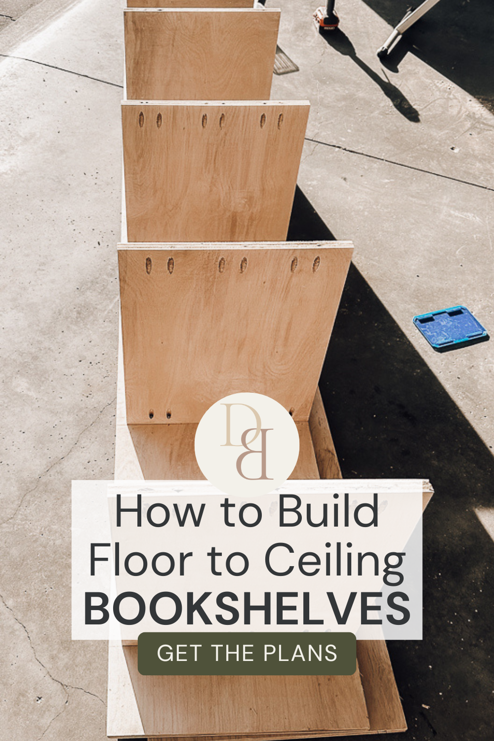 Easy How to Build DIY Floor to Ceiling Bookshelves - Design to Build