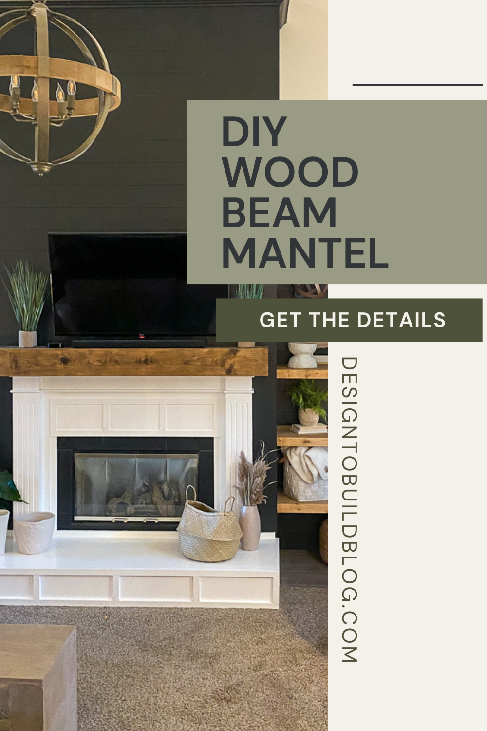 How to Build a Faux Wood Beam Mantel - Design to Build