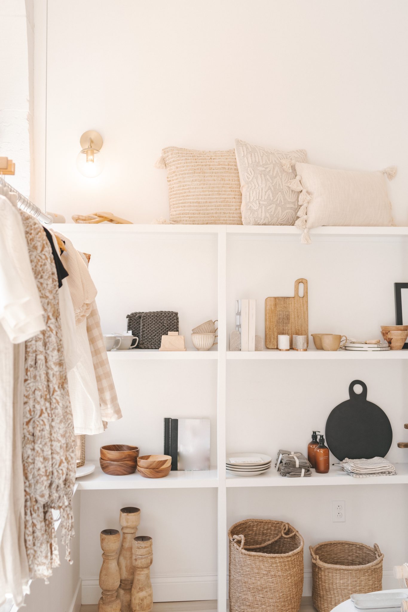 A well organized linen closet.
