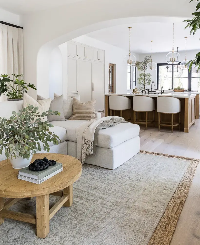Open floor plan-kitchen and living room.
