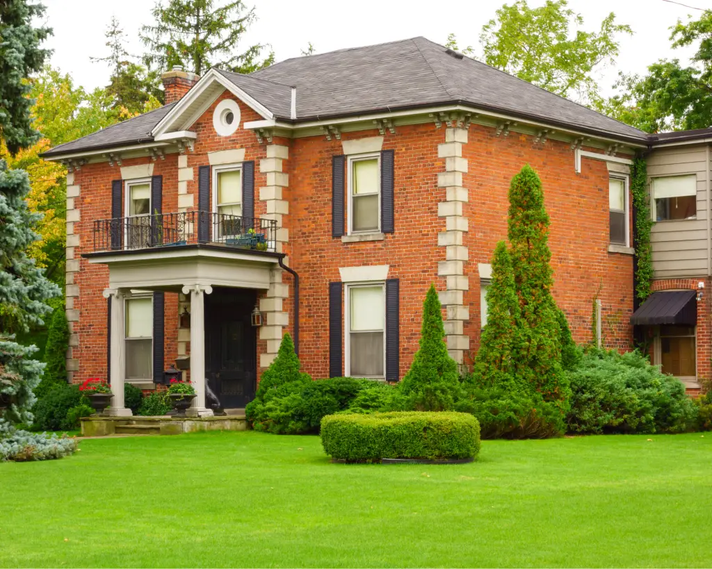 All brick home with beautiful landscaping.