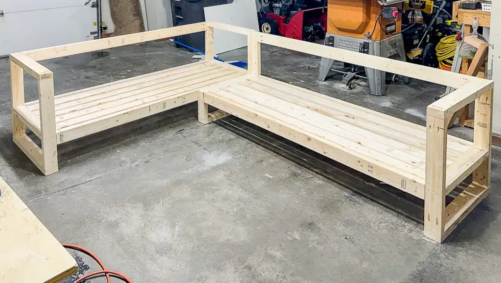 Easy How to Build Your Own DIY Outdoor Sectional Sofa - Design to Build