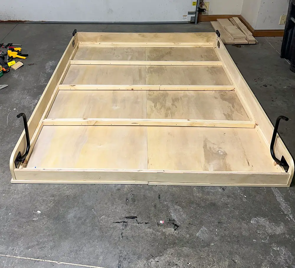 Murphy bed frame built.