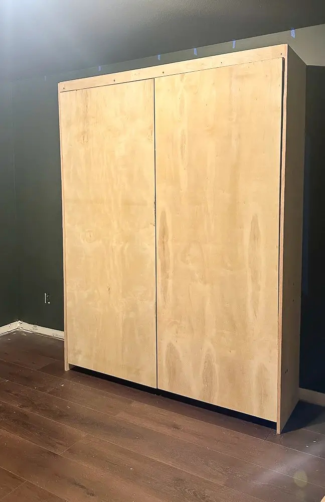 Box of a murphy bed.