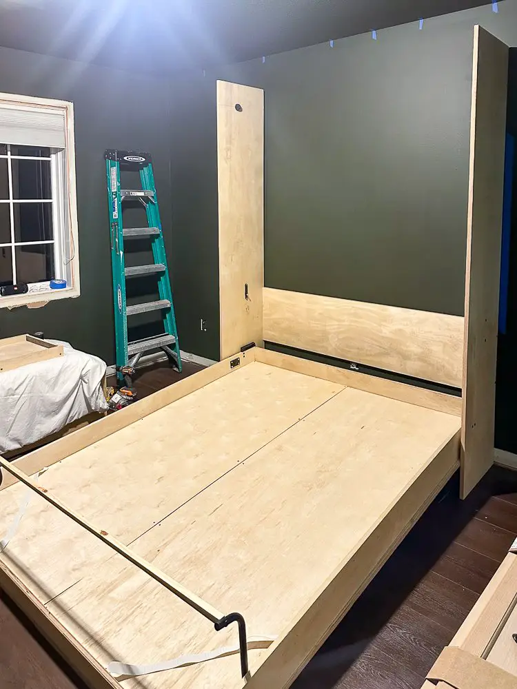 Murphy bed frame with compartment for Murphy Bed Benefits post.