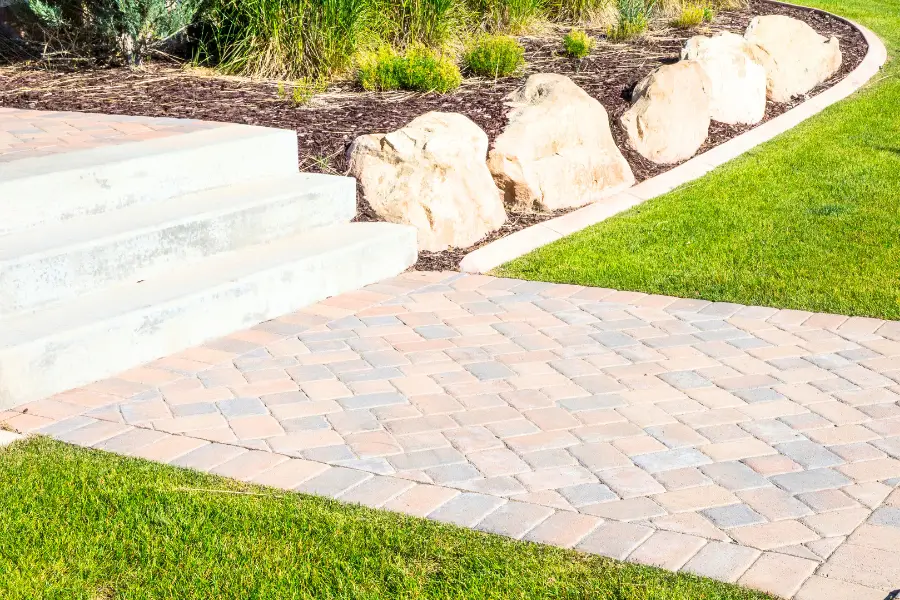 Pavers for a front sidewalk.