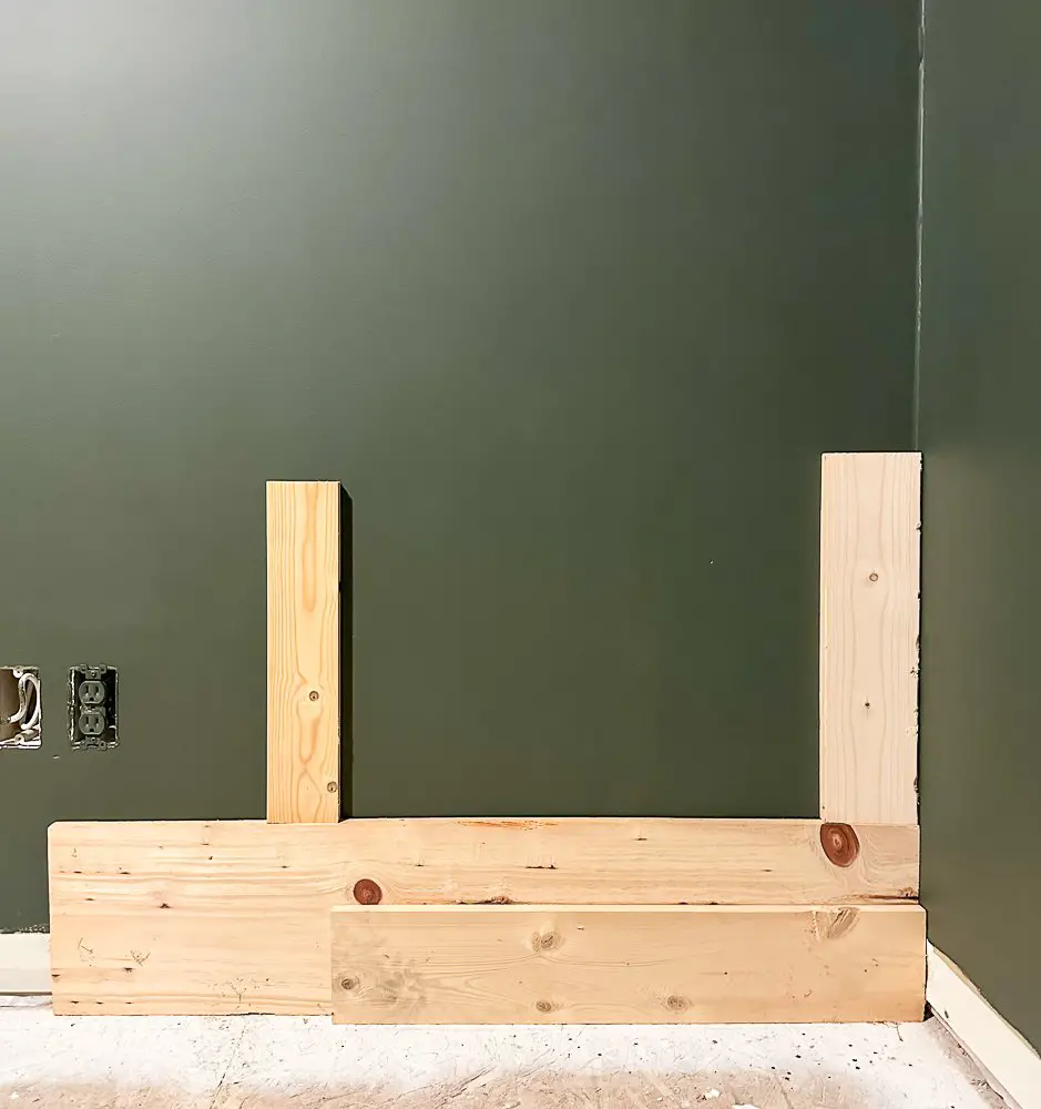 Mock up for a DIY Moulding Accent Wall.