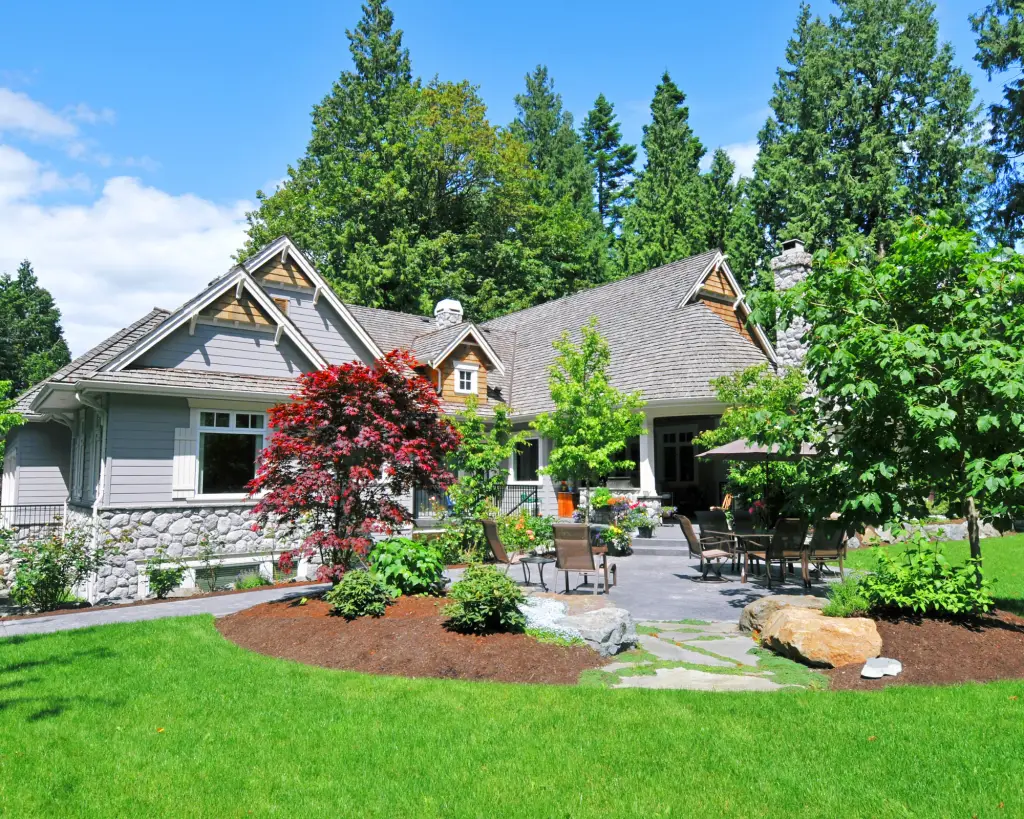 Beautiful home with lush landscaping